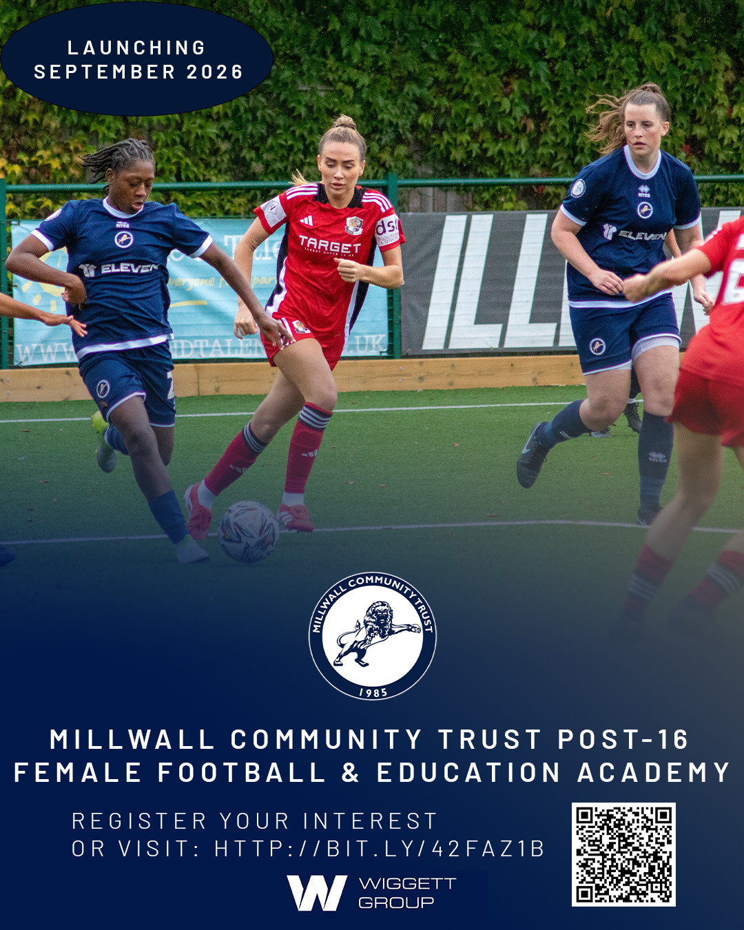 Register your interest for Millwall Community Trust’s (MCT) brand new Post-16 Female Football & Education Academy