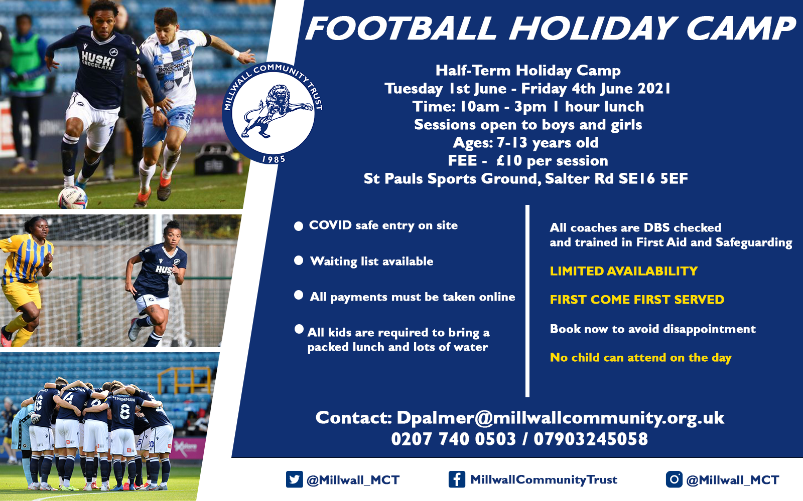 Millwall Community Trust - Football Holiday Camp