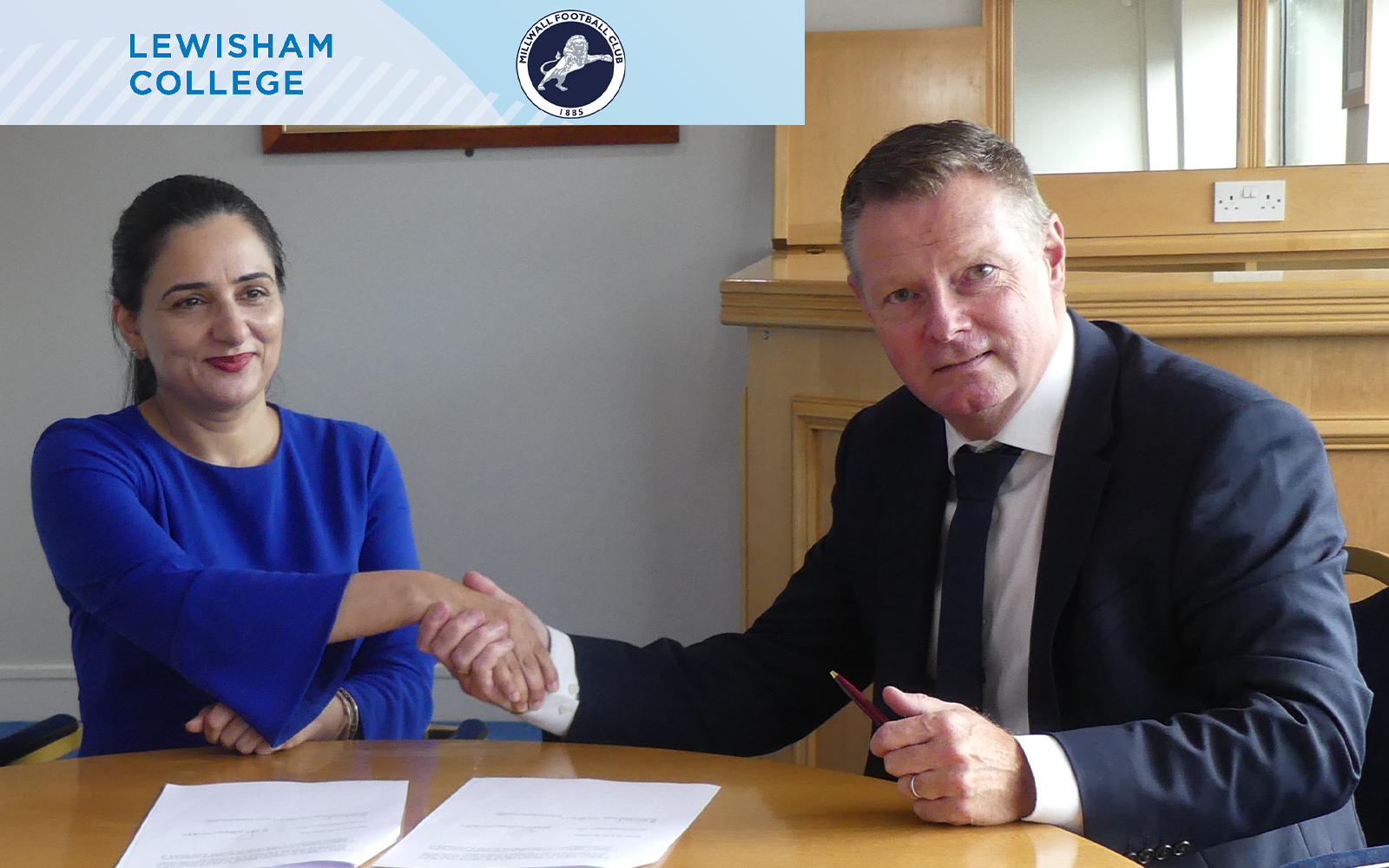 Millwall Community Trust - Steve Kavanagh Seals Partnership with Lewisham College
