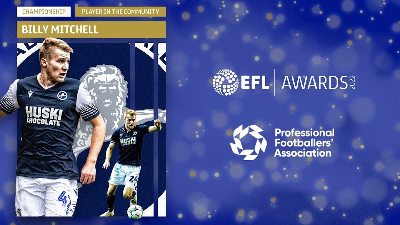 Millwall's Billy Mitchell wins PFA Championship Player in the Community Award