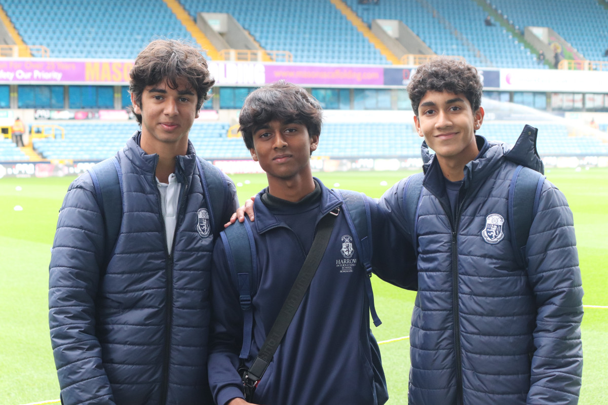 Students from Harrow International School, Bengaluru visited Millwall Community Trust (MCT) before watching Millwall FC’s match against Sheffield Wednesday on Saturday