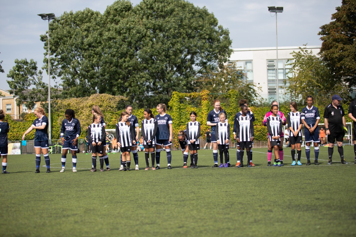 Fisher FC U12's enjoy mascot experience at Millwall Lionesses match against Dartford