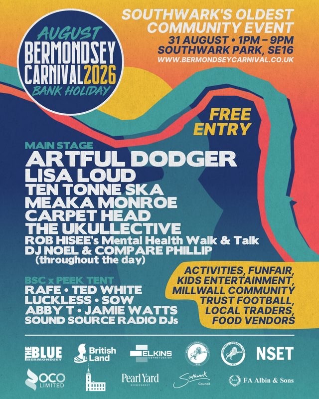 Bermondsey Carnival 2026: Artful Dodger to headline Southwark’s oldest community event