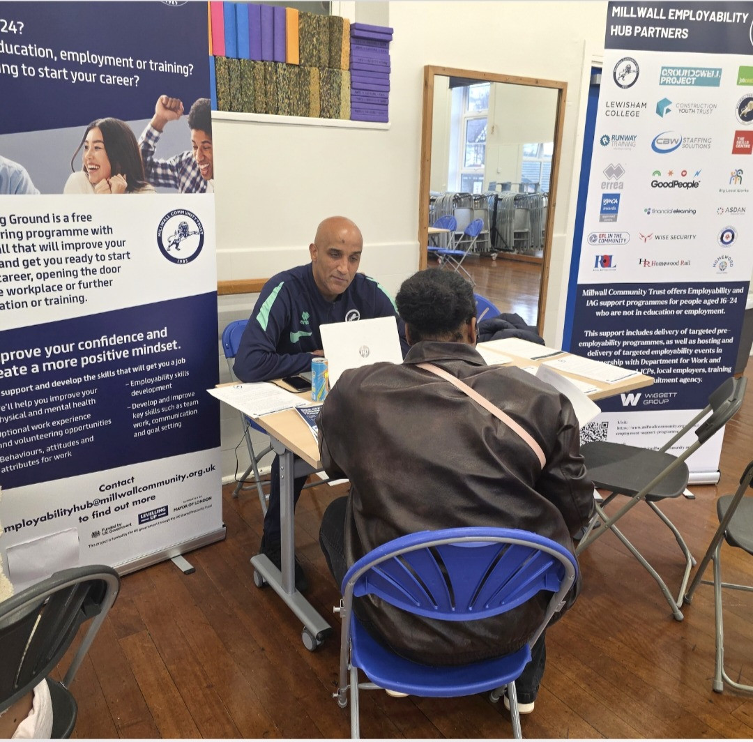 Millwall Community Trust’s Employability Hub attended a Careers Event to support Jumpstart to Success Programme