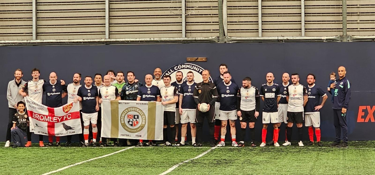 MCT’s Military Veterans Football Programme welcomed Bromley FC’s Military Veterans to The Lions Centre on Saturday morning